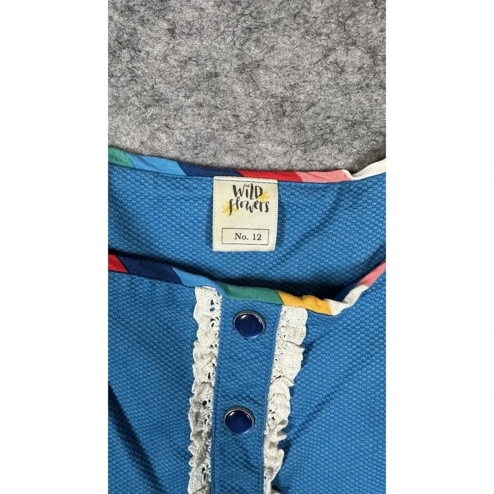 Wild Flowers Girls Happy Go Lucky First Prize Dress Jumper Size 12 Summer